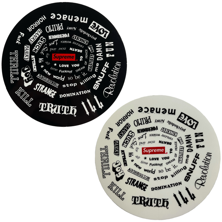 Supreme Spiral Stickers