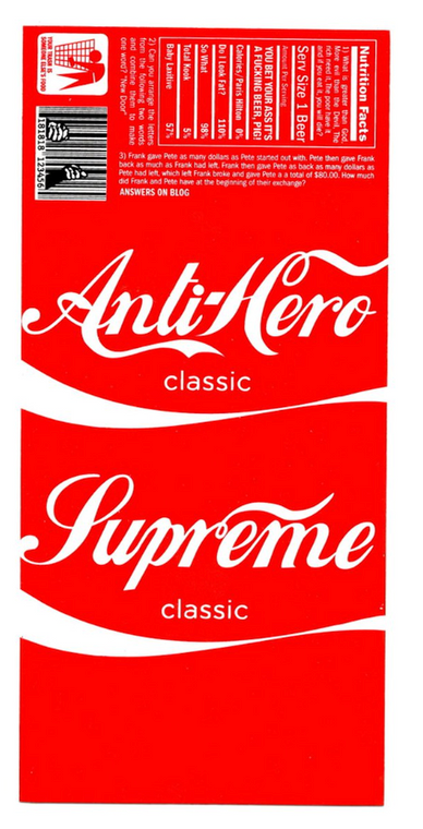 Supreme Antihero Coke Wrap Sticker