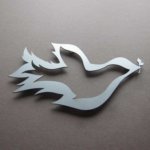 Laser-Cut Stainless Steel Dove Trivet by Melanie Dankowicz Laser-Cut Stainless Steel Dove Trivet by Melanie Dankowicz