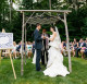 Lilac Ketubah with floral purple ombre design at wedding by Melanie Dankowicz Lilac Ketubah with floral purple ombre design at wedding by Melanie Dankowicz