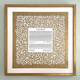 Flowery Lace Square Ketubah in Gold framed - Melanie Dankowicz Flowery Lace Square Ketubah in Gold framed - Melanie Dankowicz