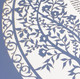 Blooming Tree Oval Ketubah cut from Dusty Blue - Melanie Dankowicz Blooming Tree Oval Ketubah cut from Dusty Blue - Melanie Dankowicz