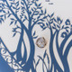 Oval Blooming Tree Papercut  Ketubah in Dusty Blue by Melanie Dankowicz Oval Blooming Tree Papercut  Ketubah in Dusty Blue by Melanie Dankowicz