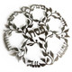 Spring-Themed Seder Plate cut from stainless steel by Melanie Dankowicz