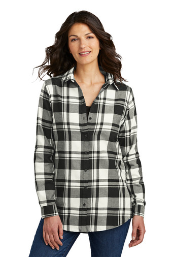 Port Authority Womens Plaid Flannel Tunic