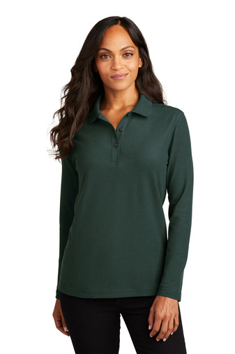 Port Authority Ladies Silk Touch Long Sleeve Polo