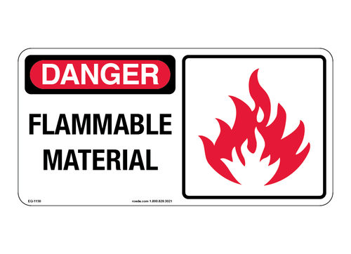 Danger Flammable Material Sign