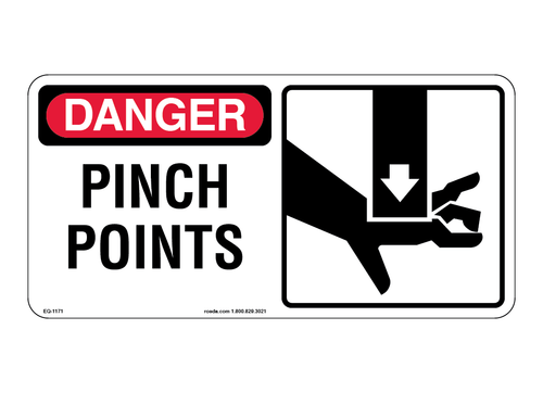 Danger Pinch Points Sign