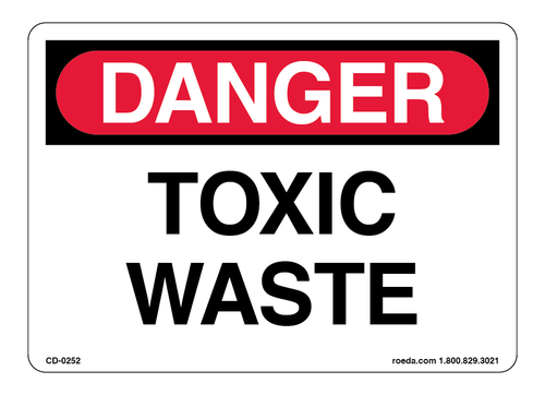 CD-0252 Danger Toxic Waste Decal