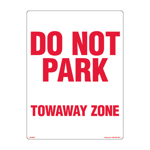 CD-0264 Do Not Park Towaway Zone Decal