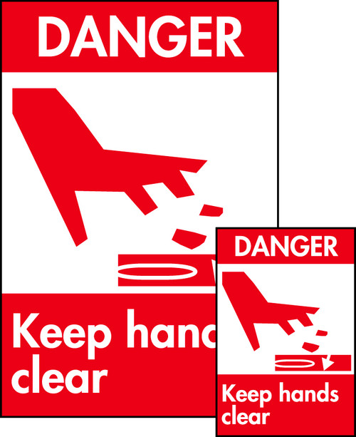 EQ-1017 Danger Keep Hands Clear - Combo Decal