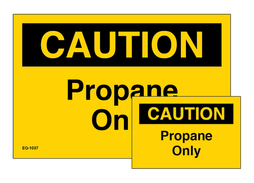 EQ-1037 Caution Propane Only - Combo Decal