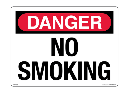 EQ-1213 Danger - No Smoking Decal