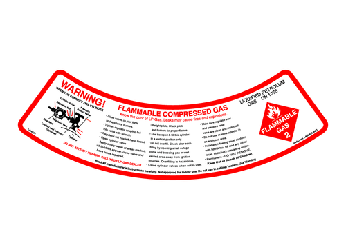 LP-0414 LP Warning - Tank Decal - Pack of 100