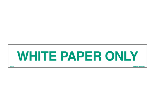 RD-0757 White Paper Only Decal