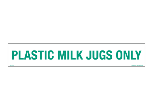 RD-0796 Plastic Milk Jugs Only Decal