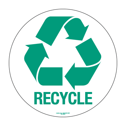 RD-0803 Recycle + Logo 12" Circle