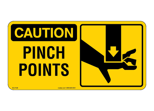 	Caution Pinch Points - Sign