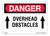 CD-0248 Danger Overhead Obstacles Decal