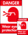 EQ-1013 Danger Wear Eye Protection - Combo Decal