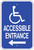 G-65L Handicapped Accessible Entrance (Left) Sign
