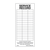 4" x 9" portable toilet service record decal with 3 columns for tracking service date, time, driver, or maintenance; black on white sanitation log sticker for job sites and event restrooms.