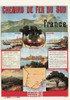 1900's French Travel Promotion Poster on Postcard, Chemins de Fer du Sud, #R109