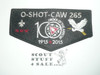 Order of the Arrow Lodge #265 O-Shot-Caw 2015 100th OA Anniversary Flap Patch