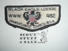 Order of the Arrow Lodge #482 Black Eagle s1 Flap Patch, used