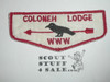 Order of the Arrow Lodge #137 Coloneh (Colonneh) f2b Flap Patch, lite use