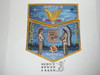 Order of the Arrow Lodge #12 Nentico 2015 NOAC 2-piece Flap Patch Set, yellow bdr