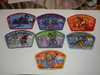 2005 Boy Scout National Jamboree JSP - Theodore Roosevelt Council, set of 7 Superheros with large Jacket patch