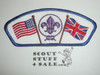 American and Bristish Flags with World Scouting Emblem CSP
