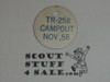 November 1958 Troop 258 Campout Coin / Token