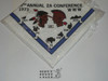 1973 Order of the Arrow Area 2-A Conference Neckerchief, Rotary Scout Training Center