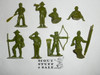 Plastic Molded Boy Scout Action Figurines set of 8 by Marx, Set #1