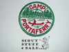 Camp Portaferry Patch, white twill, green bdr