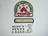 Camporee Segment Patch used with 1960's Council Camper Patch, Ventura County Council, segment only, yellow lettering