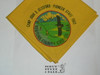 Camp John B. Gessford Pioneer Staff Neckerchief, Ventura County Council, 1969, lt use