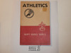 Athletics Merit Badge Pamphlet, Type 5, Red/Wht Cover, Wartime Book, 3-44 Printing