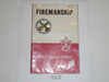 Firemanship Merit Badge Pamphlet, Type 5, Red/Wht Cover, 8-49 Printing