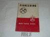 Pioneering Merit Badge Pamphlet, Type 5, Red/Wht Cover, 11-46 Printing