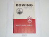 Rowing Merit Badge Pamphlet, Type 5, Red/Wht Cover, 5-51 Printing