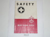 Safety Merit Badge Pamphlet, Type 5, Red/Wht Cover, 11-50 Printing