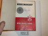 Marksmanship Library Bound Merit Badge Pamphlet, Type 5, Red/Wht Cover, 11-50 Printing