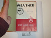Weather Library Bound Merit Badge Pamphlet, Type 5, Red/Wht Cover, 1-51 Printing