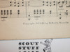 1911 The Boy Scouts March Sheet Music, by Ella V. Herman, shows wear