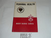 Personal Health Merit Badge Pamphlet, Type 5, Red/Wht Cover, 6-49 Printing
