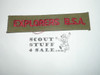 Program Strip - Explorers B.S.A., 1960's, on Khaki Twill