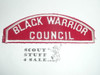 Black Warrior Council Red/White Council Strip - Boy Scout